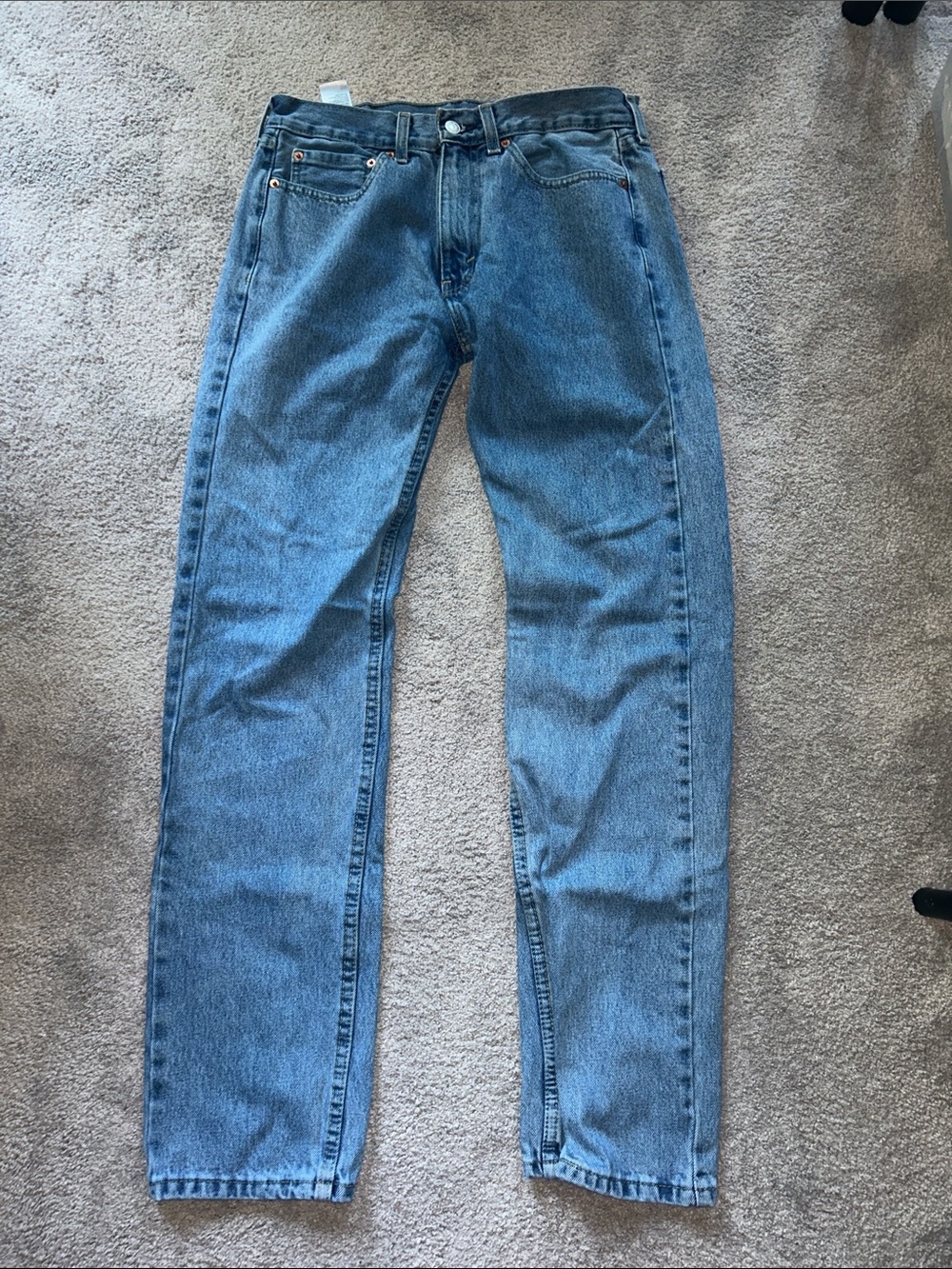 Men’s Levi’s 505 Straight Blue Denim Jeans (W32 L34)